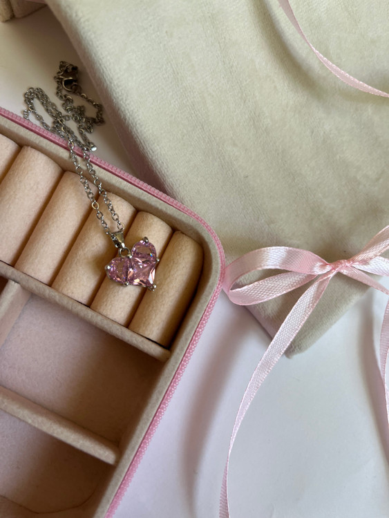 گردنبند جواهری مدل قلب