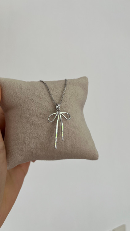 گردنبند پاپیون دخترانه استیل