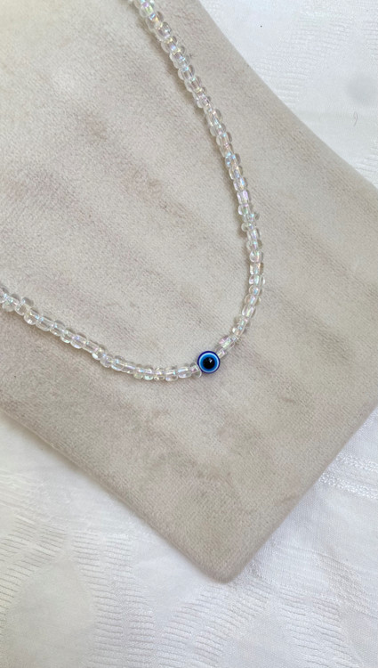 گردنبند مینیمال دخترانه مونجوق چشم نظر