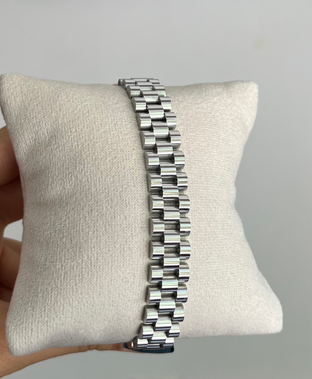 دستبند زنانه رولکس رنگ ثابت و ضدحساسیت