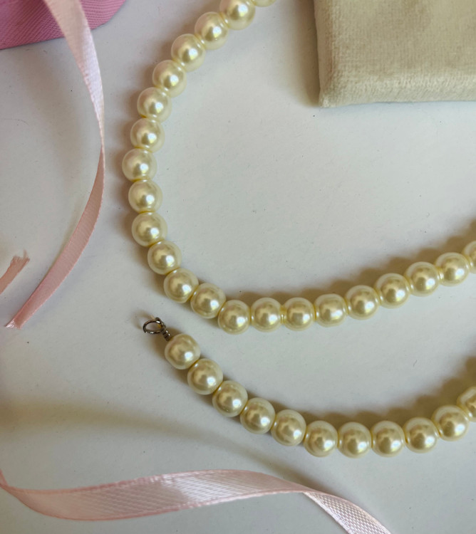 گردنبند و دستبند مرواریدی