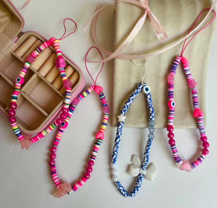 آویز گوشی پاستلی کیوت دخترانه