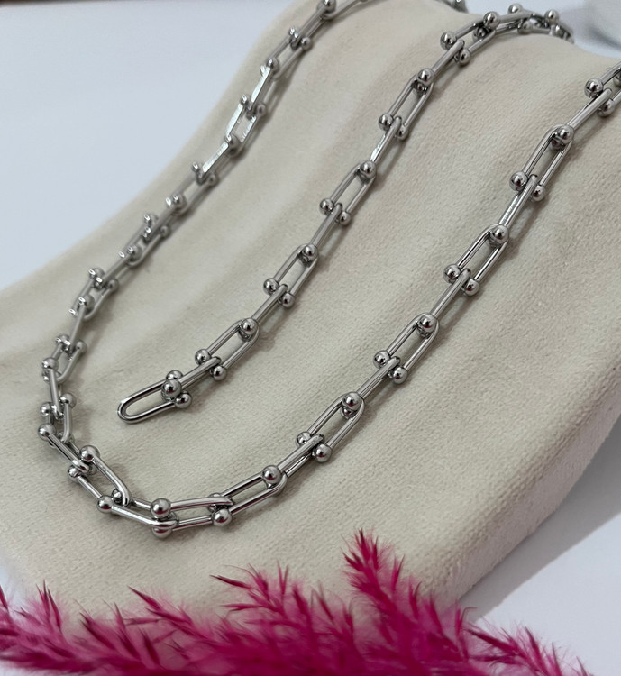 کالکشن تیفانی گردنبند و دستبند زنانه استیل مدل تیفانی ترند