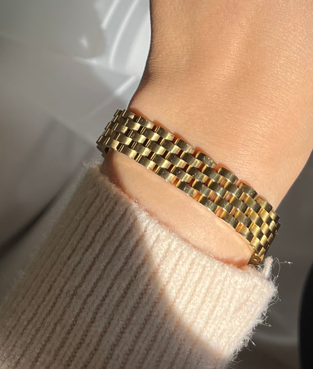 دستبند رولکس رنگ ثابت و ضدحساسیت (زنانه و مردانه)